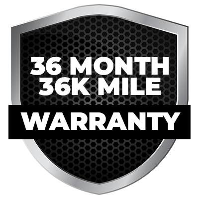 Shield-shaped badge with text